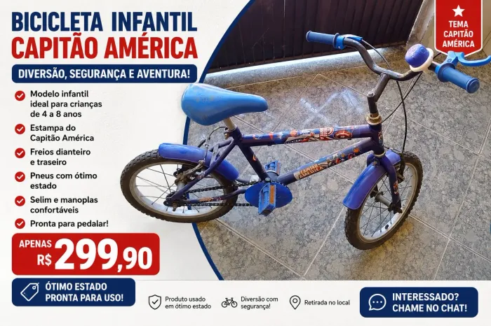 Bicicleta para até 7 anos