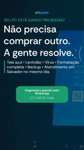 Formatação de computador em Salvador - vírus, lentidão e tela azul