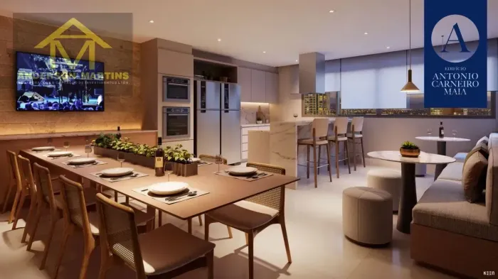 IApartamento com Vista para o Mar em Praia da Costa: 4 Quartos com Suíte com 113 m²