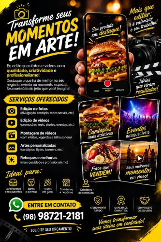 EDIÇÃO DE FOTOS E VÍDEOS PROFISSIONAIS