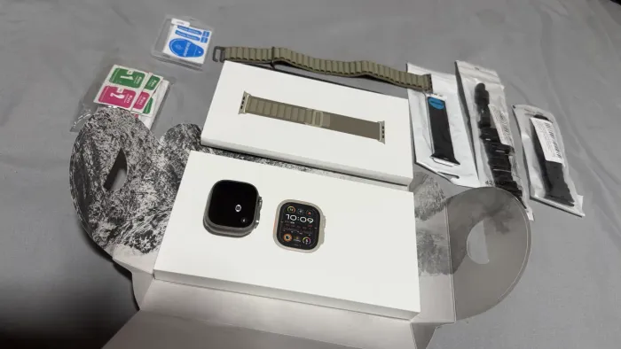 Apple Watch Ultra 2 49mm Titânio, Bateria 100% + 3 Pulseiras