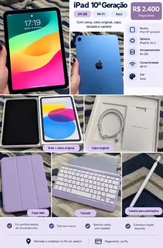 ? VENDO iPad 10ª GERAÇÃO + KIT COMPLETO!
