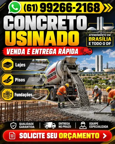 Concreto Usinado Brasília DF | Lajes, Pisos e Fundações