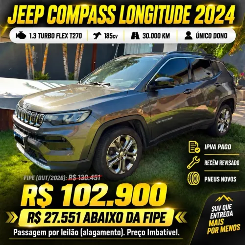 Jeep Compass Long. T270 1.3 TB 4X2 Flex AUT 2024