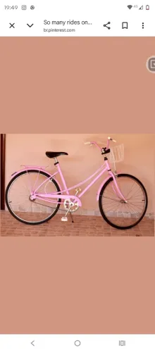 Bicicleta Ceci antiga rosa