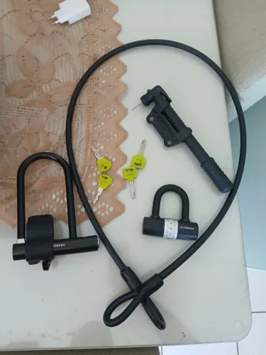 Kit de Cadeados para Bicicleta - Trava U Elleven + Cadeado com Cabo | Nunca Usados
