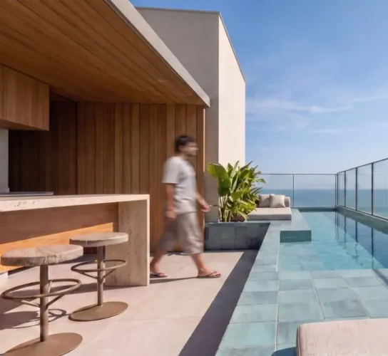 STUDIO GARDEN COM JARDIM PRIVATIVO A 150MTS DA PRAIA DO CAMPECHE COM AREA TOTAL DE 30M2.