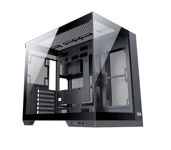 Gabinete Gamer Redragon Wideload Pro, Mid Tower, ATX,  Temperado, Preto 