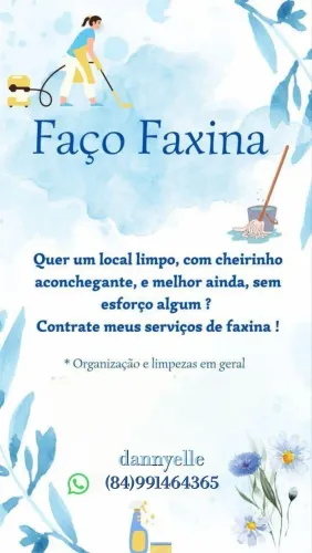 Diarista com referências faxina completa e caprichada 