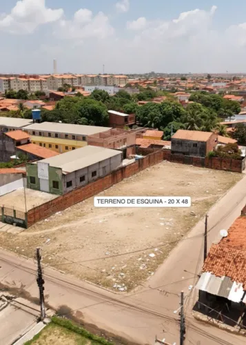 Terreno de esquina com 960m2 - 500m do Mix Mateus do Maiobão
