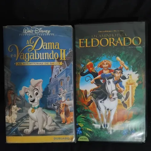 2 Vhs Desenhos Dysney A Dama e o Vagabundo 2 e Eldorado