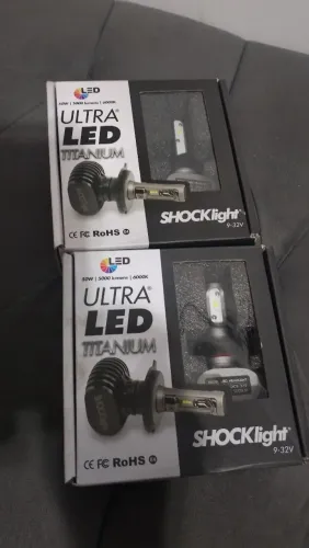 Ultra led Titanium H1 e H7 par novas nunca usadas ,luz fria nao e xenon