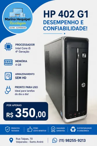 CPU HP 402 - com 4GB sem HD