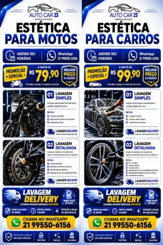 Lavagem Delivery Carro e Moto | Promoção Imperdível!