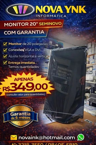 Monitor de Vídeo 20Pol Base Giratória 
