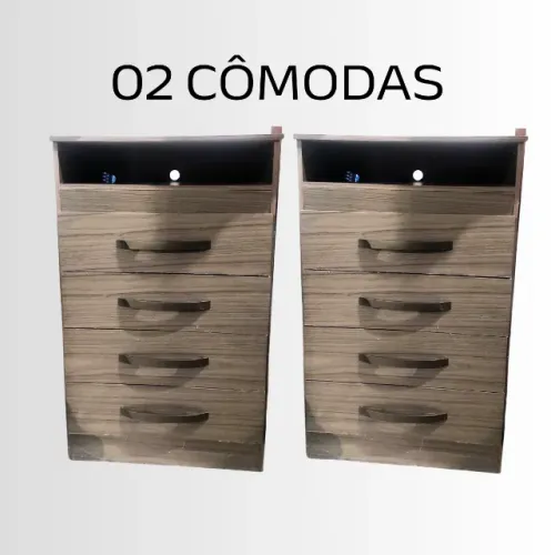 02 Cômodas Grandes altas com 04 gavetas e uma cavidade (O preço é das duas juntas)