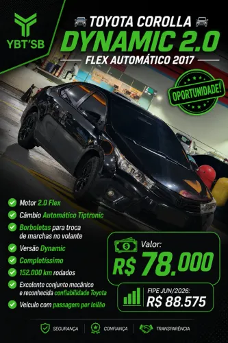 Toyota Corolla Dynamic 2.0 Flex 16V Aut. 2017