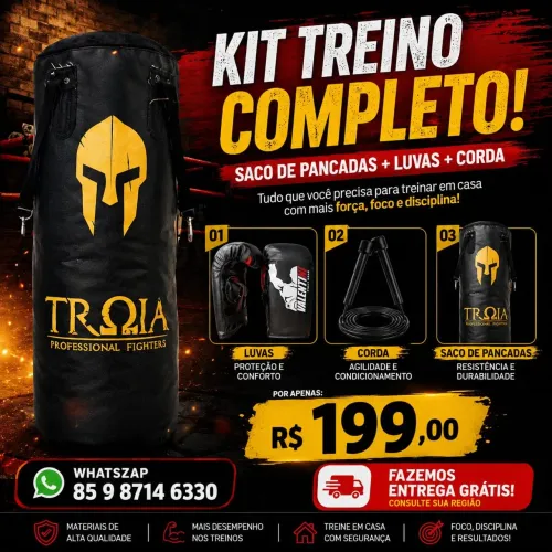 saco de pancada reforçada luvas e corda. entrega grátis