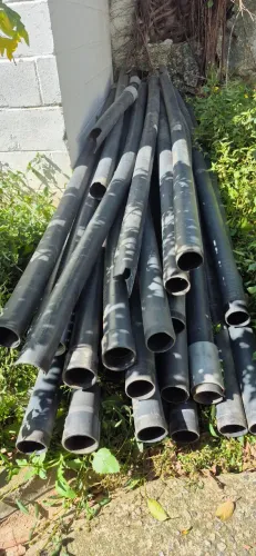 24 un eletroduto PVC 3 POL - 3 metros AMANCO + 25 braçadeiras de aluminio