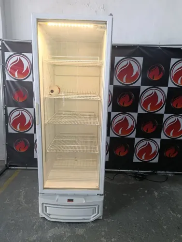 Freezer vertical expositor para congelados 220 volts 577 litros marca Gelopar usado