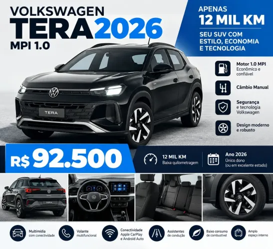 Volkswagen Tera 1.0 MPI Flex 12V 5P Mec. 2026