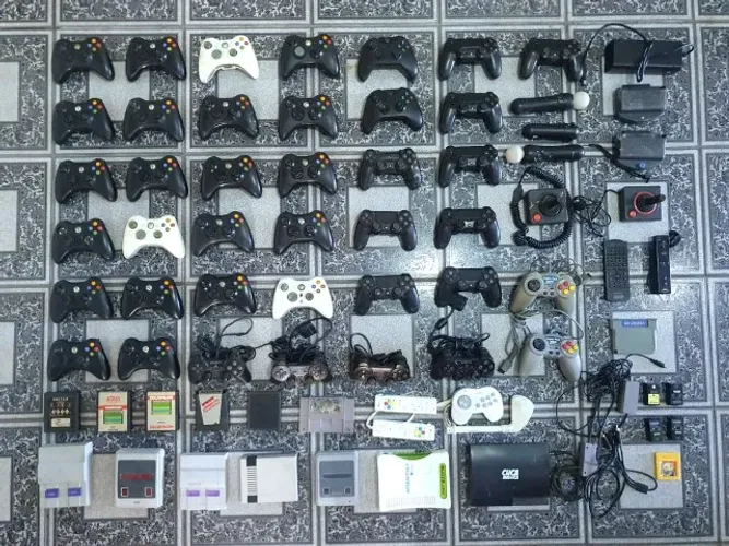 Lote De Games E Acessórios Ps4 Wii Snes Atari Xbox One 360