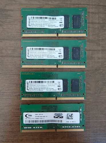 Memória RAM Notebook DDR4 4GB 3200MHz (Smart / Hani) - Perfeito Estado