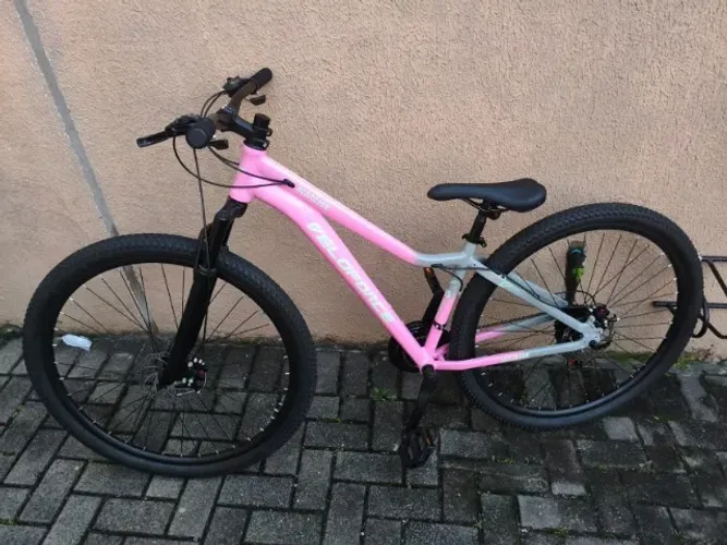 bike first rosa claro claro mesclando para cinza aro 29 quadro 16,5