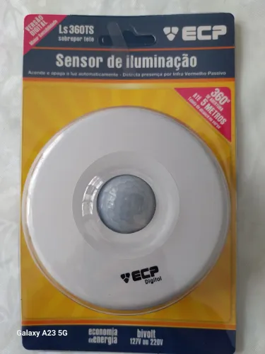 Sensor de presenca de teto sobrepor ecp