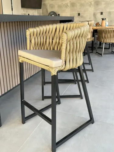 Banqueta em tricô náutico