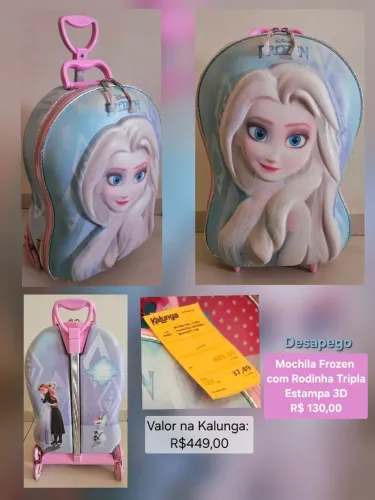 Mochila de Rodinha Frozen / Elsa