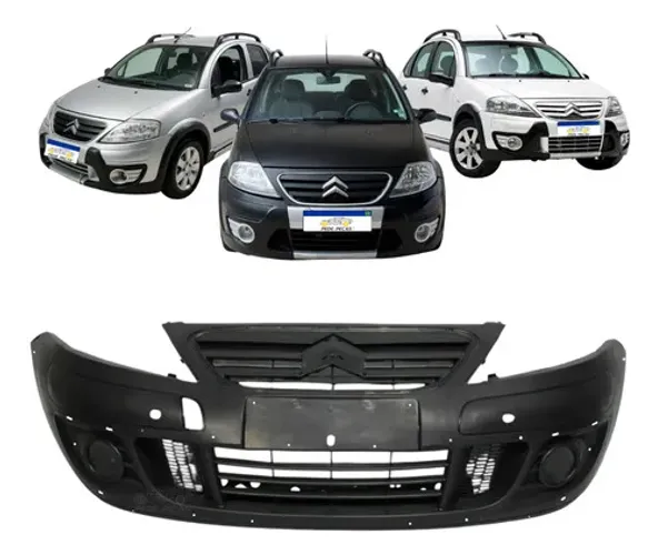 Parachoque Dianteiro C3 2008 A 2012 C/furo Solaris Glx 
