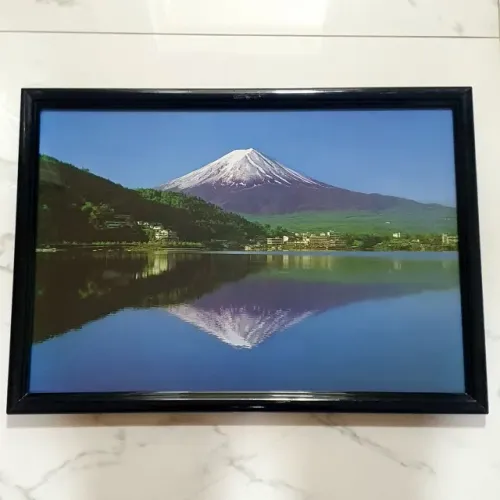 Quadro Monte Fuji Lago Espelhado Retangular - 47,5 x 33,5 cm