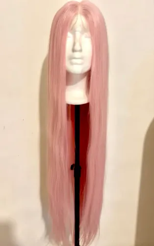 Peruca Lace Front Rosa 1 metro