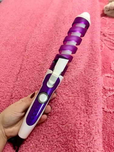 Modelador de Cachos Espiral Roxo / Babyliss - Bivolt (Semi-novo)