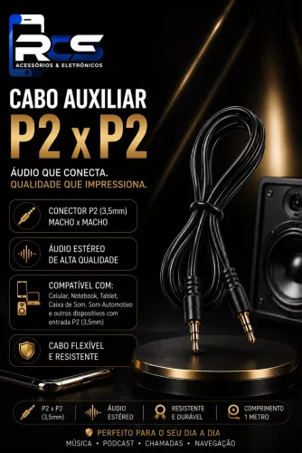 Cabo De Audio P2/P2 1m