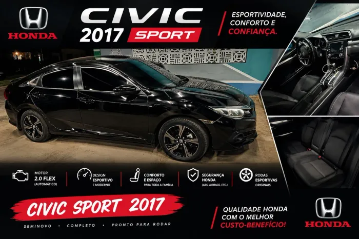 Honda Civic Sedan Sport 2.0 Flex 16V Aut.4p 2017