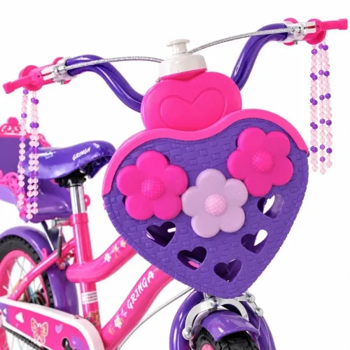 Bicicleta Infantil Roxo Menina Aro 16 Lovers 1 Led Premium