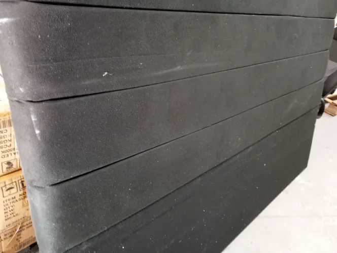 Cabeceira Casal Estofada Preta em Suede para Cama Box - Usada