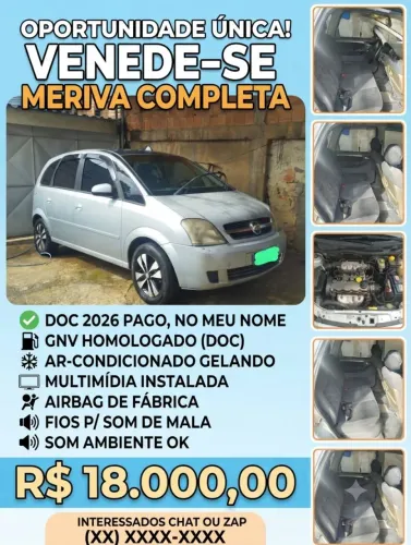 Chevrolet Meriva Premium 1.8 MPFI 8V Flexpower 2007