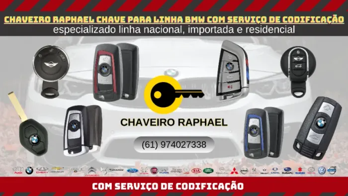Chave BMW Chave Mini Cooper Presença e Slot Completa com Serviço de Codificação