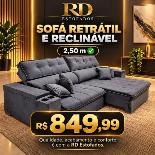 Sofá Retrátil e Reclinável 2,50 ?