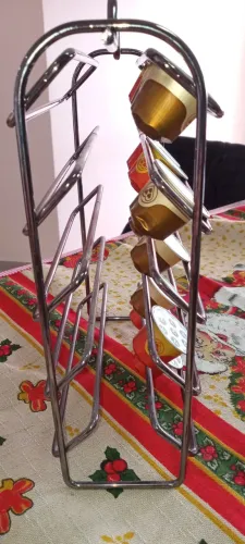 Porta cápsulas Nespresso Aço Aramado