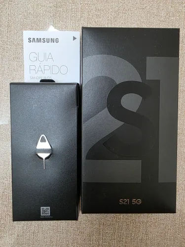 Caixa Samsung S21 5g Sm-g991b/ds 128gb 8gb Cinza