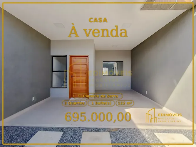 Linda Casa Duplex com Quintal no Planície da Serra  Oportunidade Imperdível!