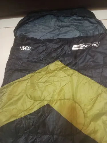 Saco de Dormir Nautika Viper preto  5-12 graus. Com capuz
