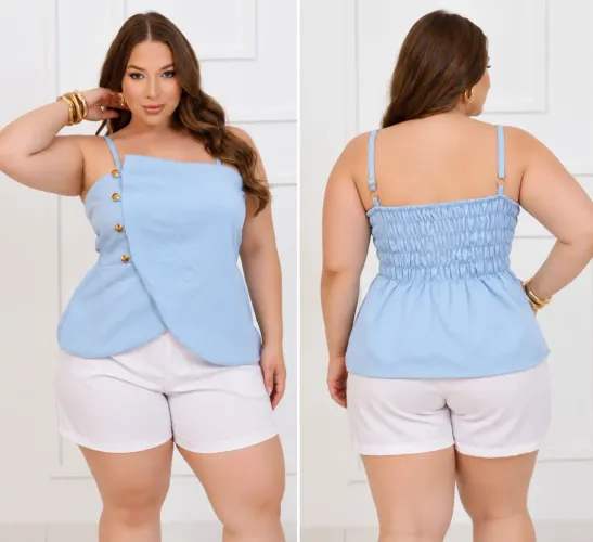 Conjunto alfaiataria short elástico atrás veste 44/46