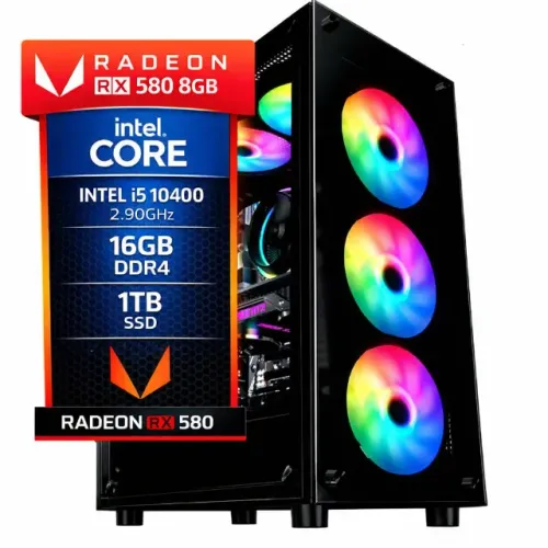 PC Gamer Intel i5 10400 + AMD RX 580 8GB - Roda Tudo em Full HD - Negocio troca por iPhone