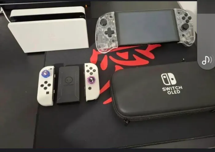 Nintendo switch oled desbloqueado com acessórios 