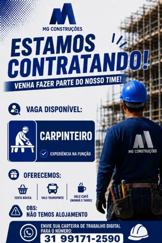 Estamos Contratando Carpinteiro